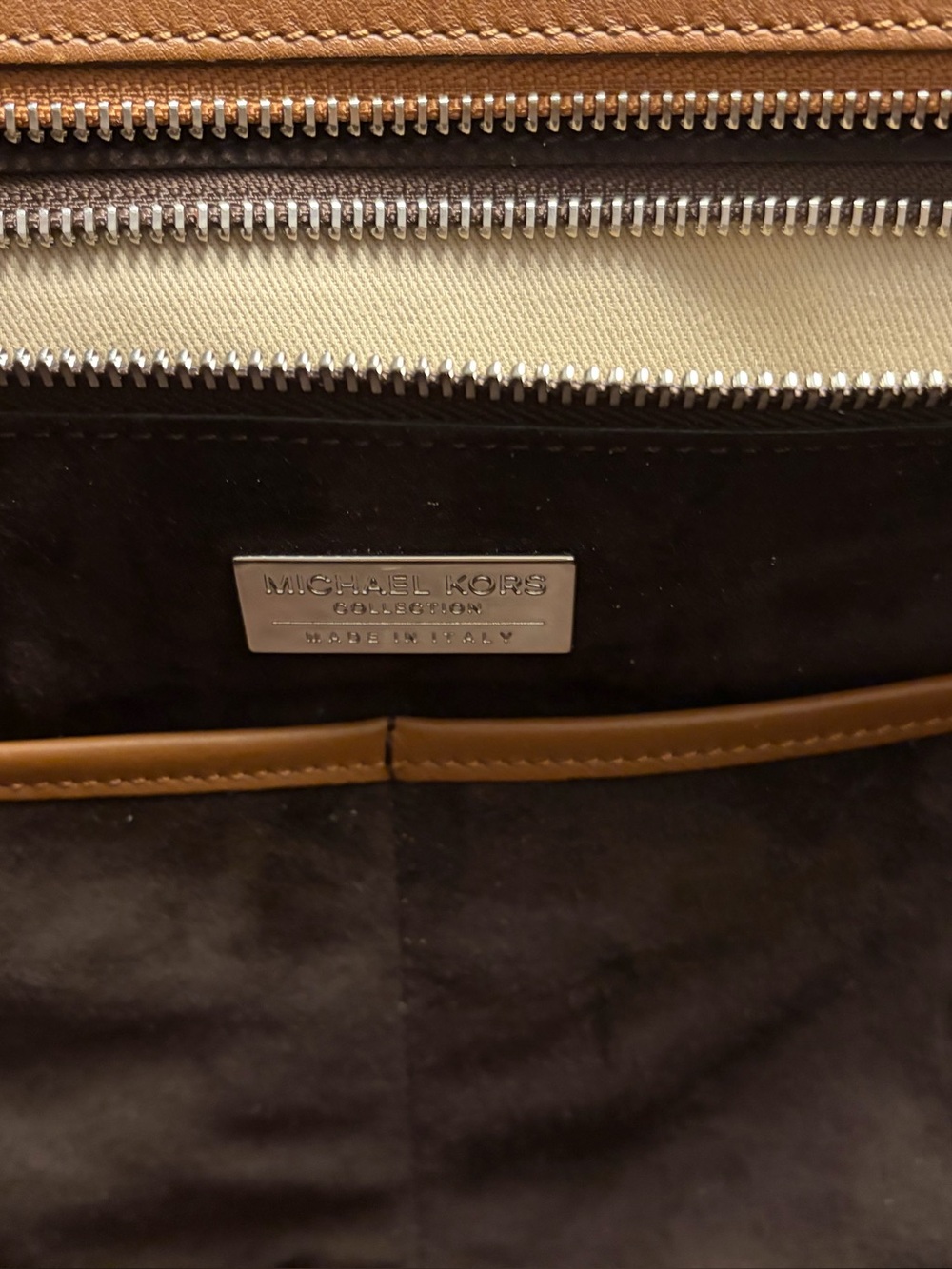 Michael Kors Collection Brown Leather Tote - Picture 5 of 6